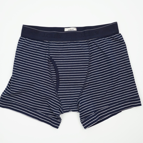 New JCREW Mens Size M Boxer Briefs in Navy and White Stripe - Picture 2 of 3